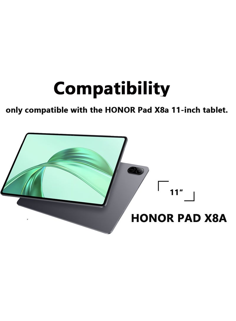 جراب كيبورد عربي/إنجليزي مع لوحة لمس لهونر Pad X8a مقاس 11 إنش (موديل 2024)، كيبورد بلوتوث مغناطيسي قابل للفصل مع تراكباد، غطاء حماية لهونر Pad X8a مع لوحة مفاتيح لاسلكية - Image 2